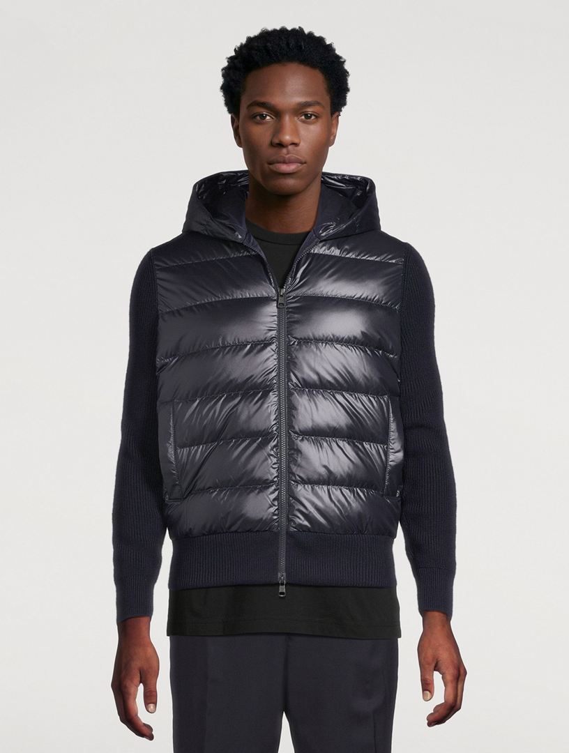 MONCLER Padded Wool Down Zip Cardigan | Holt Renfrew