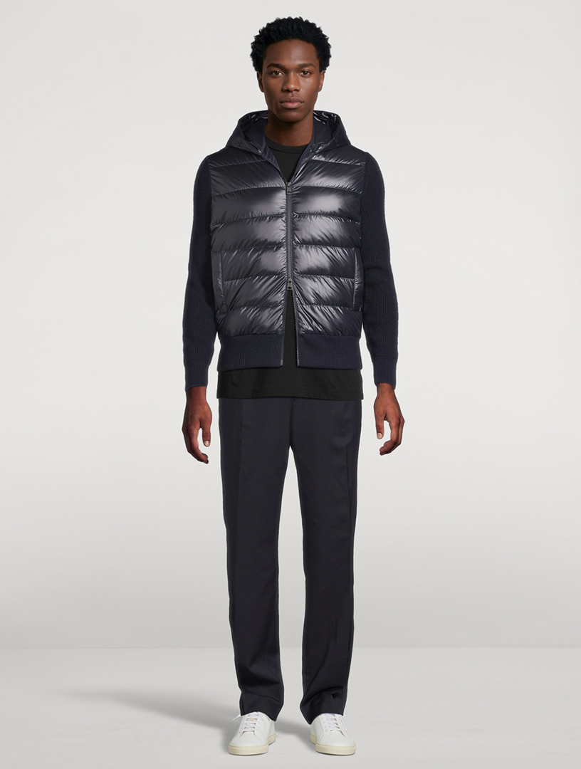 MONCLER Padded Wool Down Zip Cardigan | Holt Renfrew