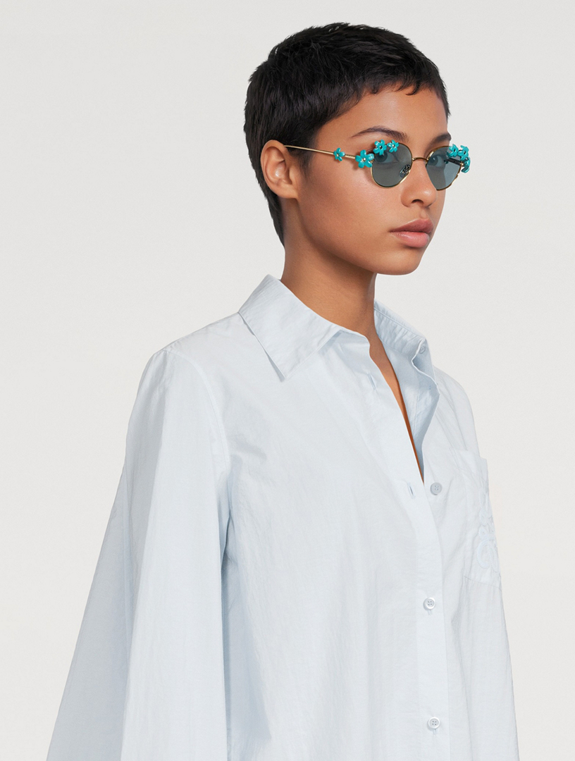 LOEWE Loewe x Paula's Ibiza Daisy Field Oval Sunglasses | Holt Renfrew