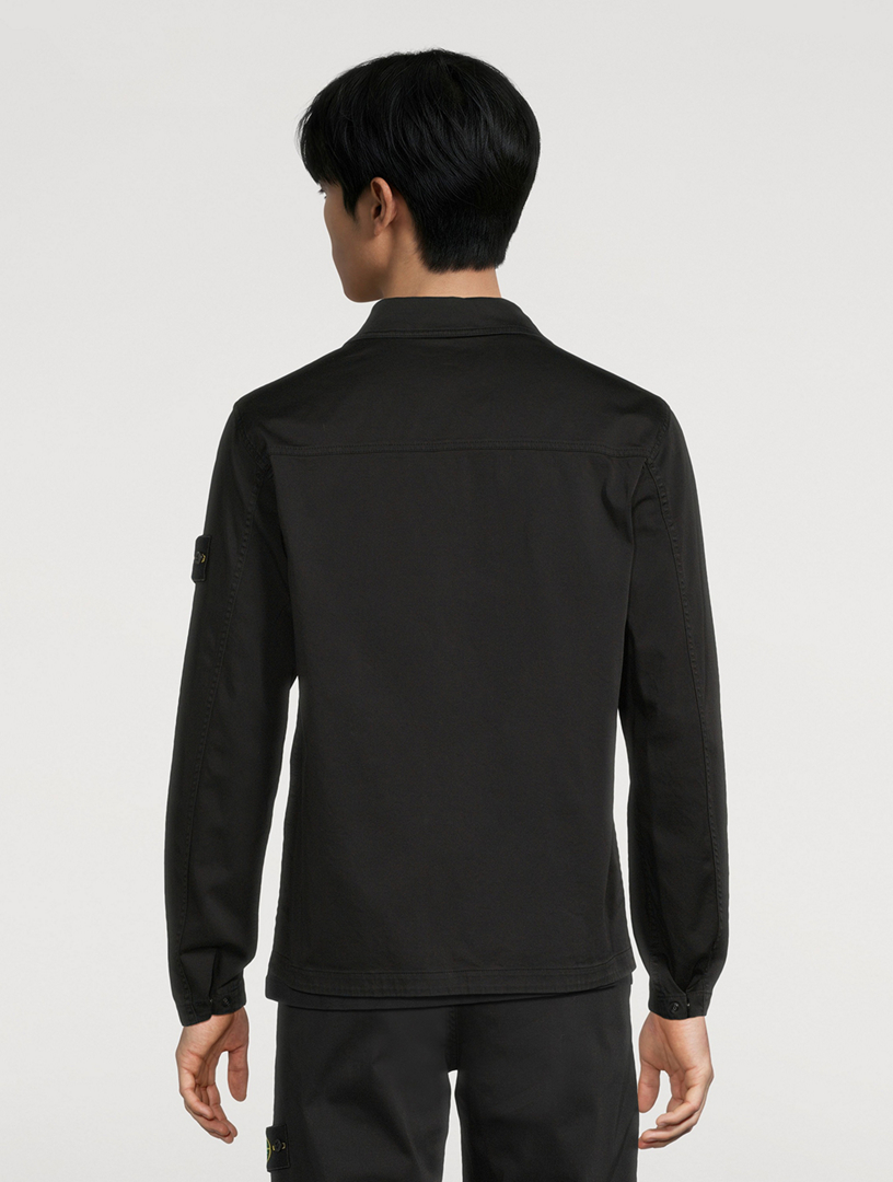 STONE ISLAND Cotton Zip Overshirt | Holt Renfrew