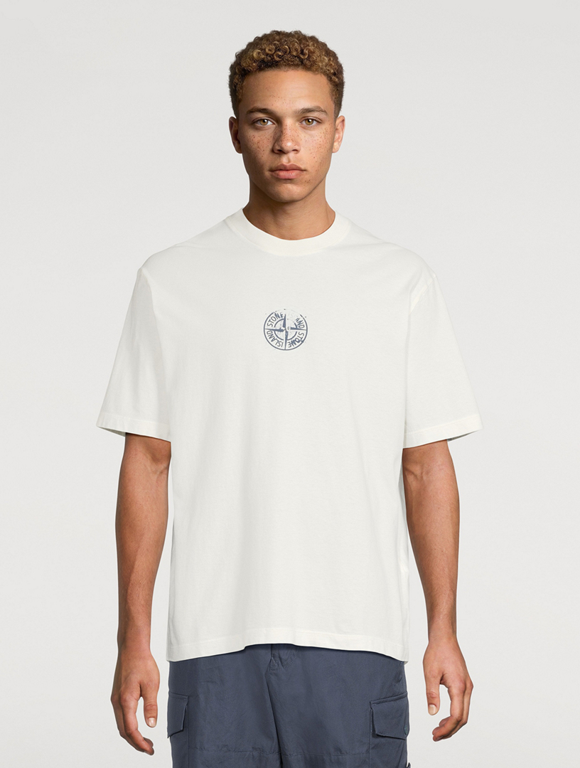 STONE ISLAND Vertical Placement Cotton T-Shirt | Holt Renfrew