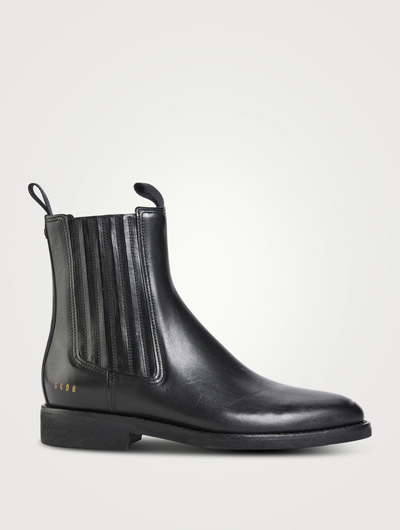 Leather Chelsea Biker Boots