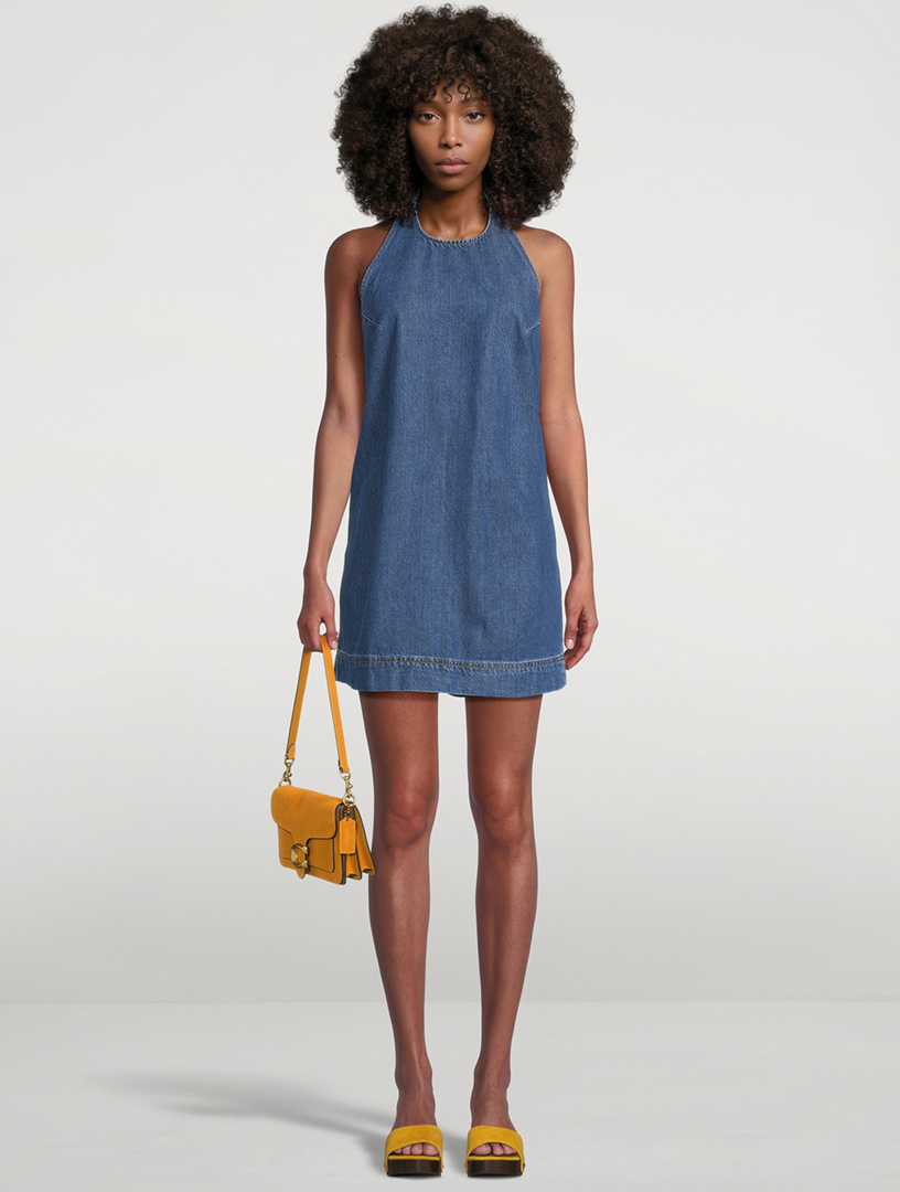reformation denim halter dress Denim Dresses | Sustainable Denim