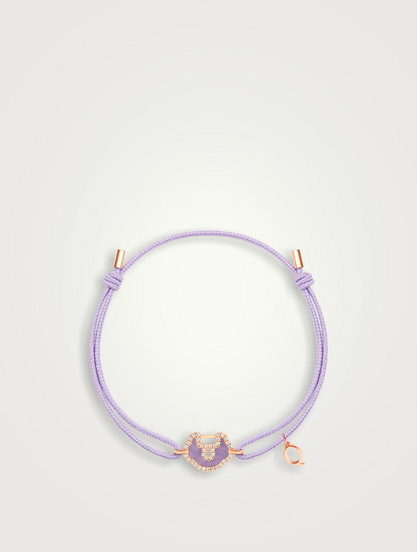 18K Gold Yu Yi Cord Bracelet With Diamonds