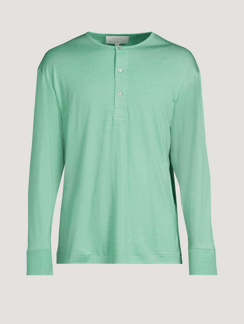 STUDIO NICHOLSON Kuyto Wool Long-Sleeve T-Shirt | Holt Renfrew