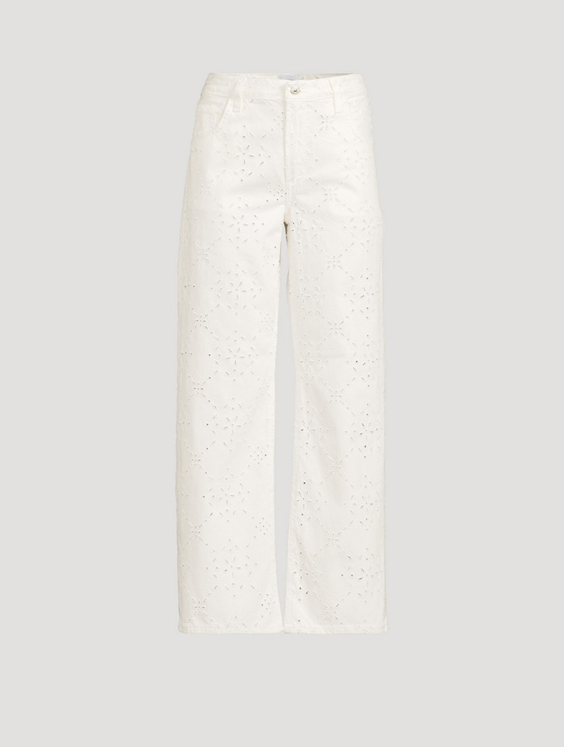 CITIZENS OF HUMANITY Lindz Eyelet Straight-Leg Jeans | Holt Renfrew