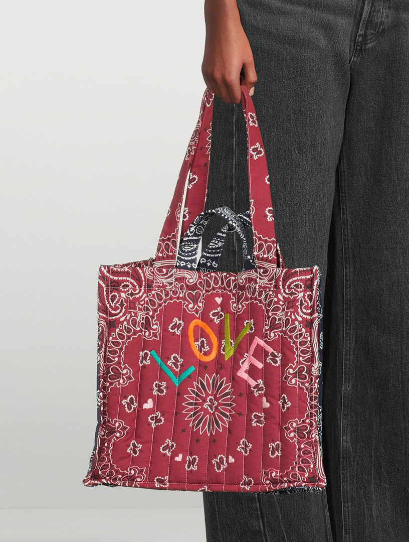 CALL IT BY YOUR NAME Medium Love-Embroidered Tote Bag | Holt Renfrew