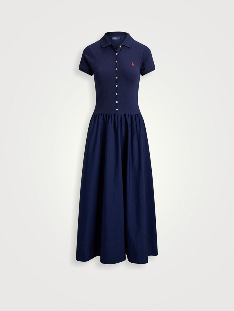 Mixed-Media Shirt Dress