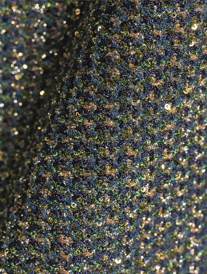 BALMAIN Glitter Tweed Mini Skirt | Holt Renfrew