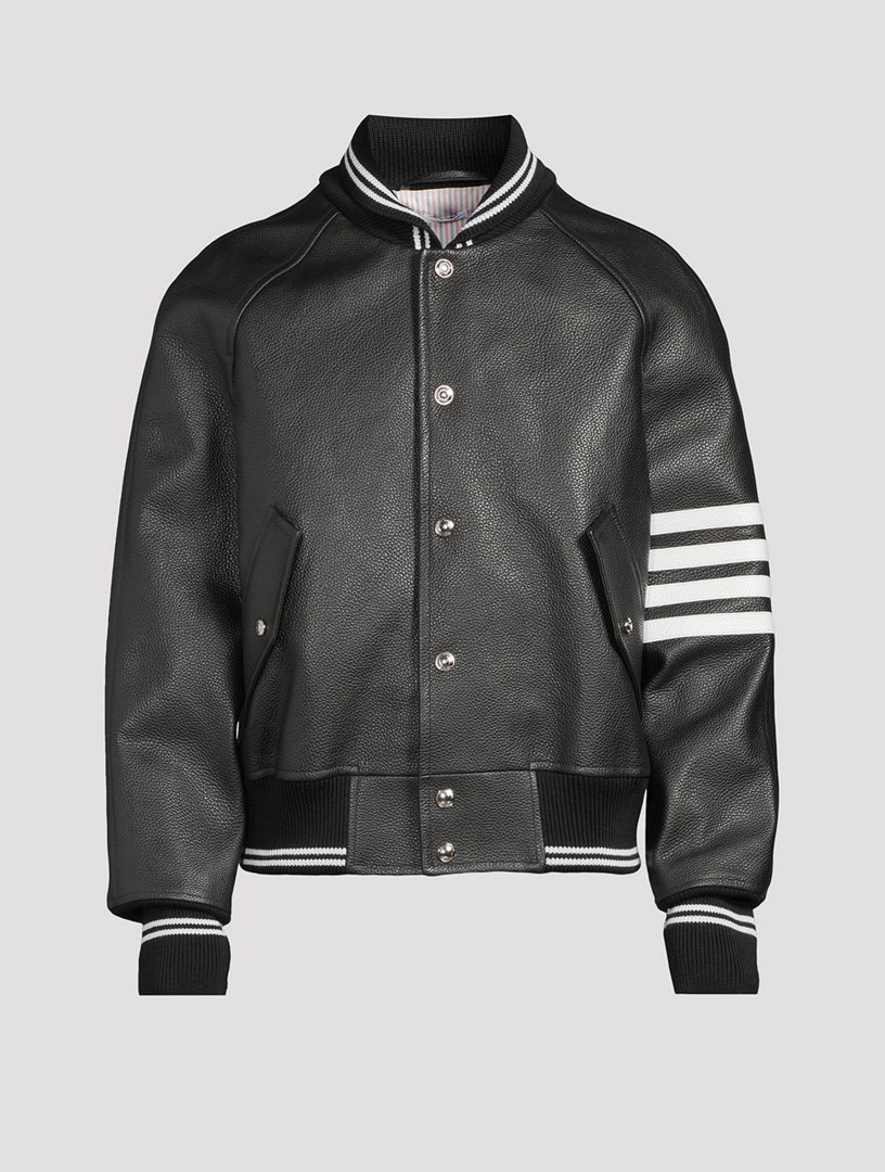 THOM BROWNE ブルゾン THOM BROWNE Leather Oversized Blouson Jacket | Holt Renfrew