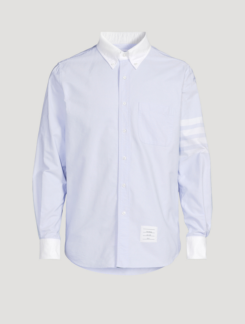THOM BROWNE Four-Bar Oxford Shirt | Holt Renfrew