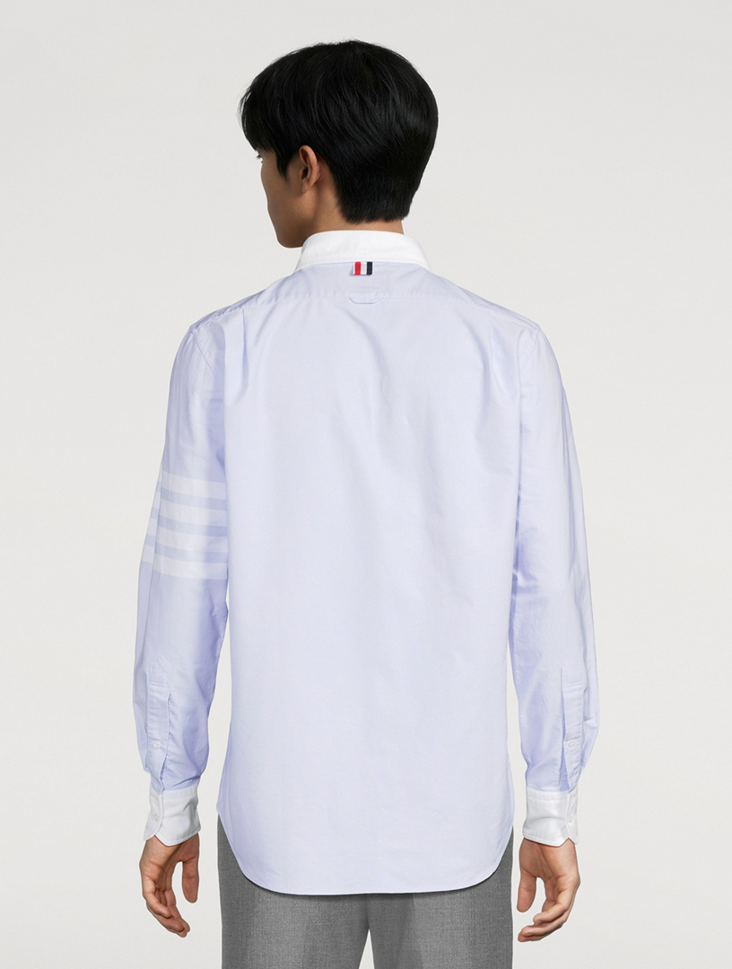 THOM BROWNE Four-Bar Oxford Shirt | Holt Renfrew
