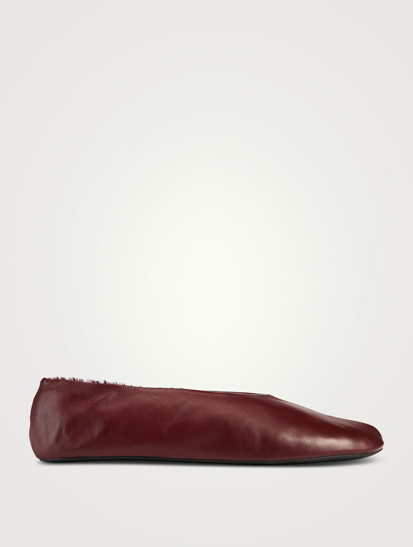 Stella Shearling-Lined Leather Slippers