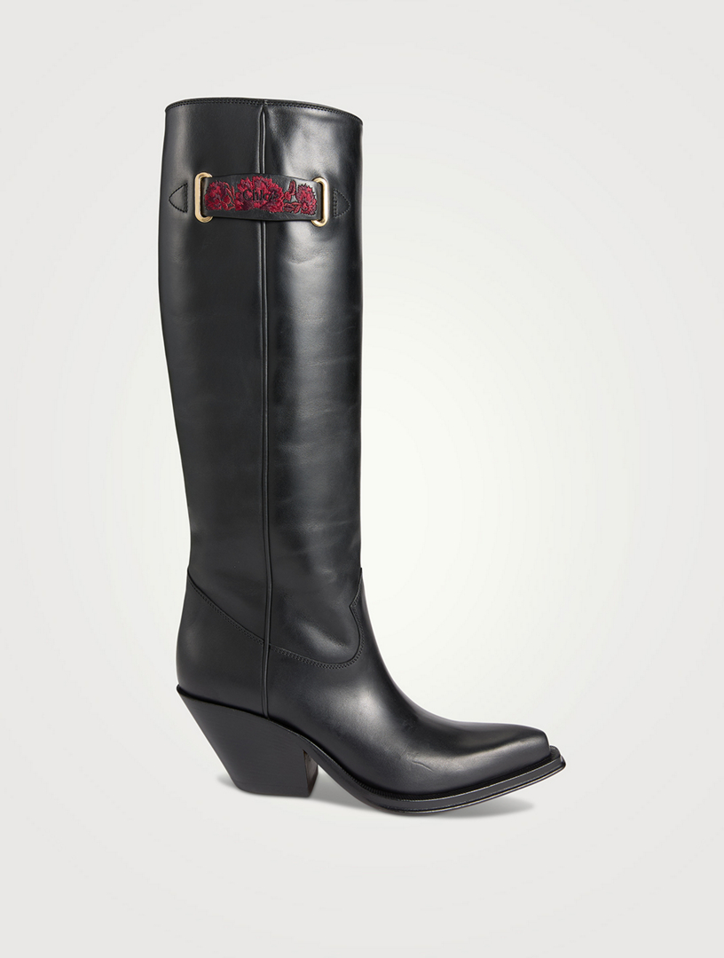 Azelan Leather Knee-High Boots