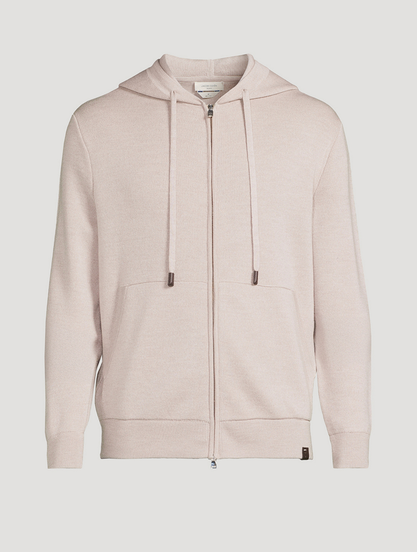 Wool And Silk Zip Hoodie
