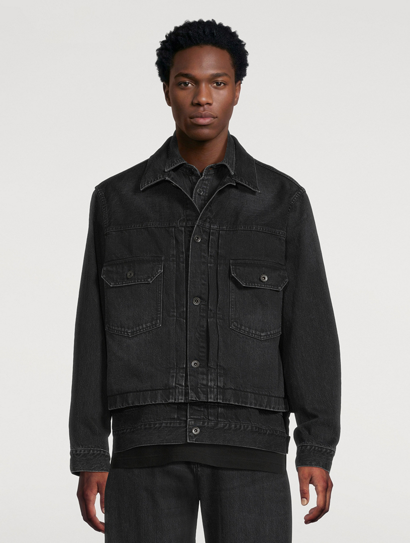 SACAI Layered Denim Jacket | Holt Renfrew