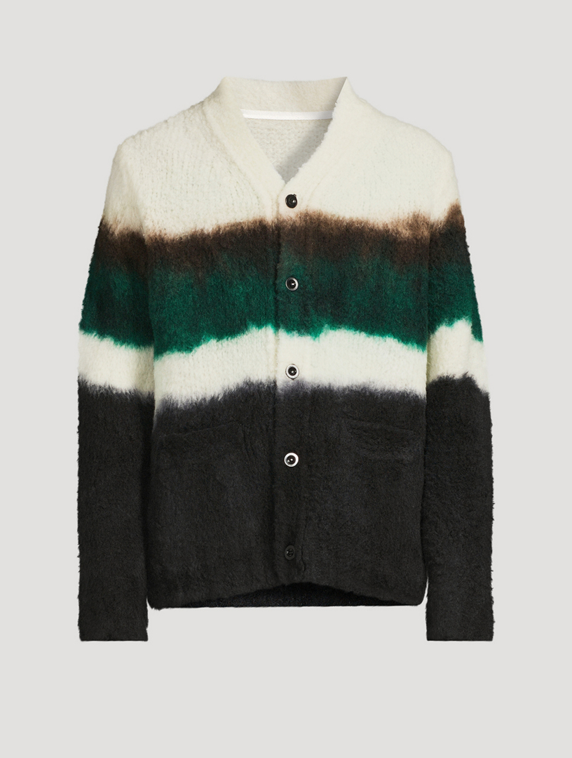 SACAI Wool-Blend Chusen-Dyed Cardigan | Holt Renfrew