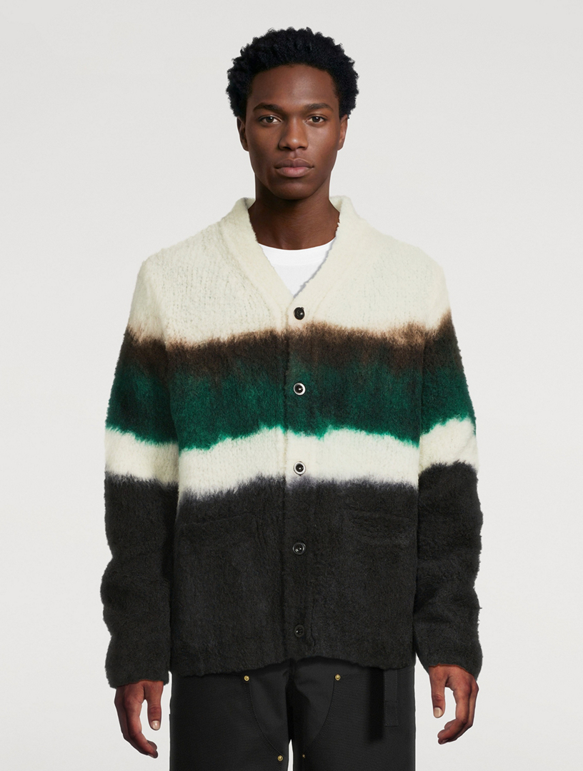 SACAI Wool-Blend Chusen-Dyed Cardigan | Holt Renfrew