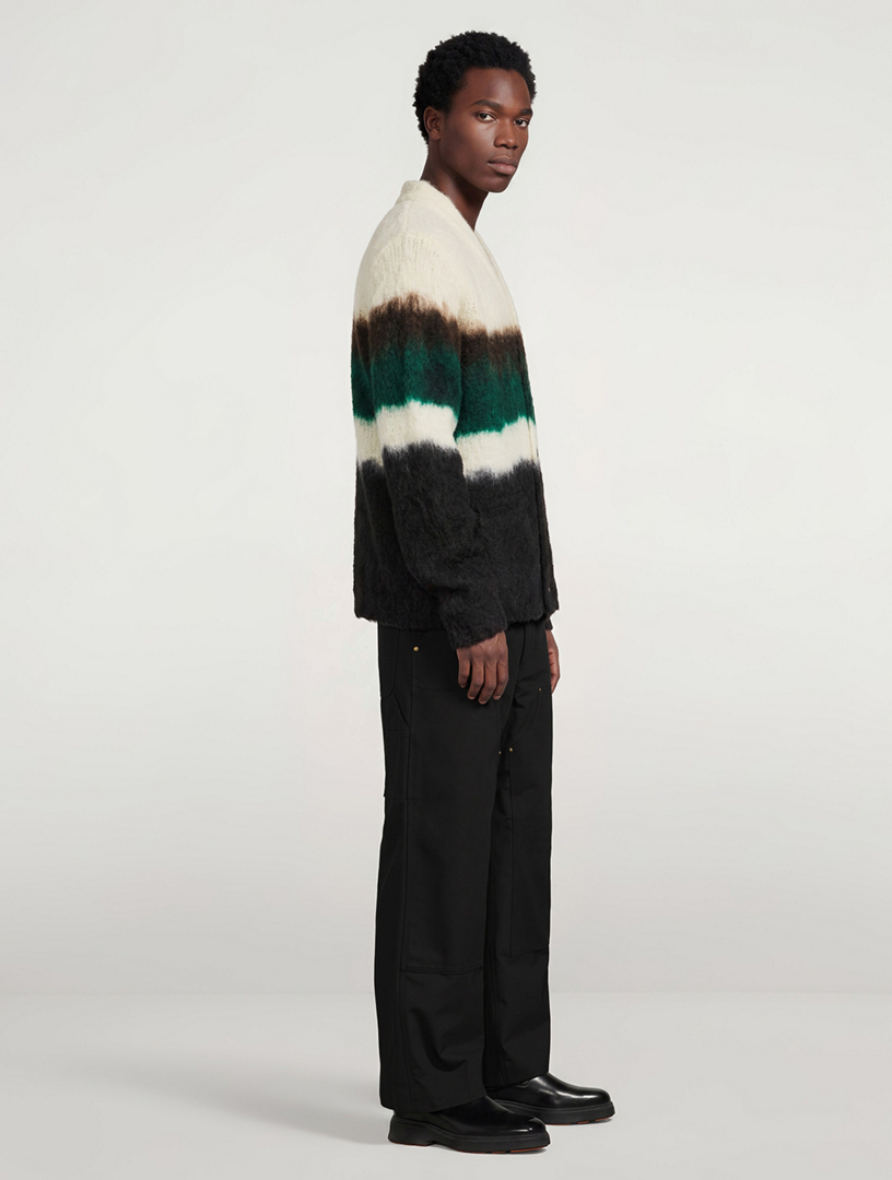 ドリスヴァンノッテン ニット マルジェラ comoli kolor sacai SACAI Wool-Blend Chusen-Dyed Cardigan | Holt Renfrew