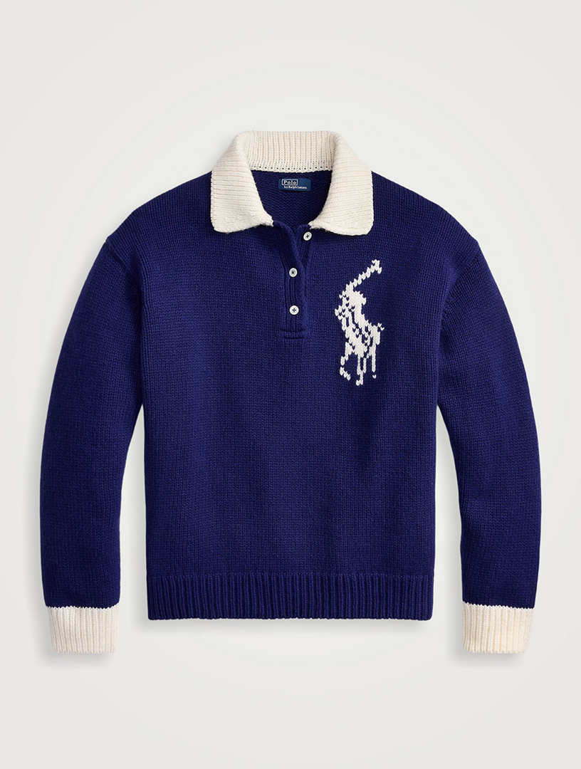 Big Pony Wool Rugby Sweater