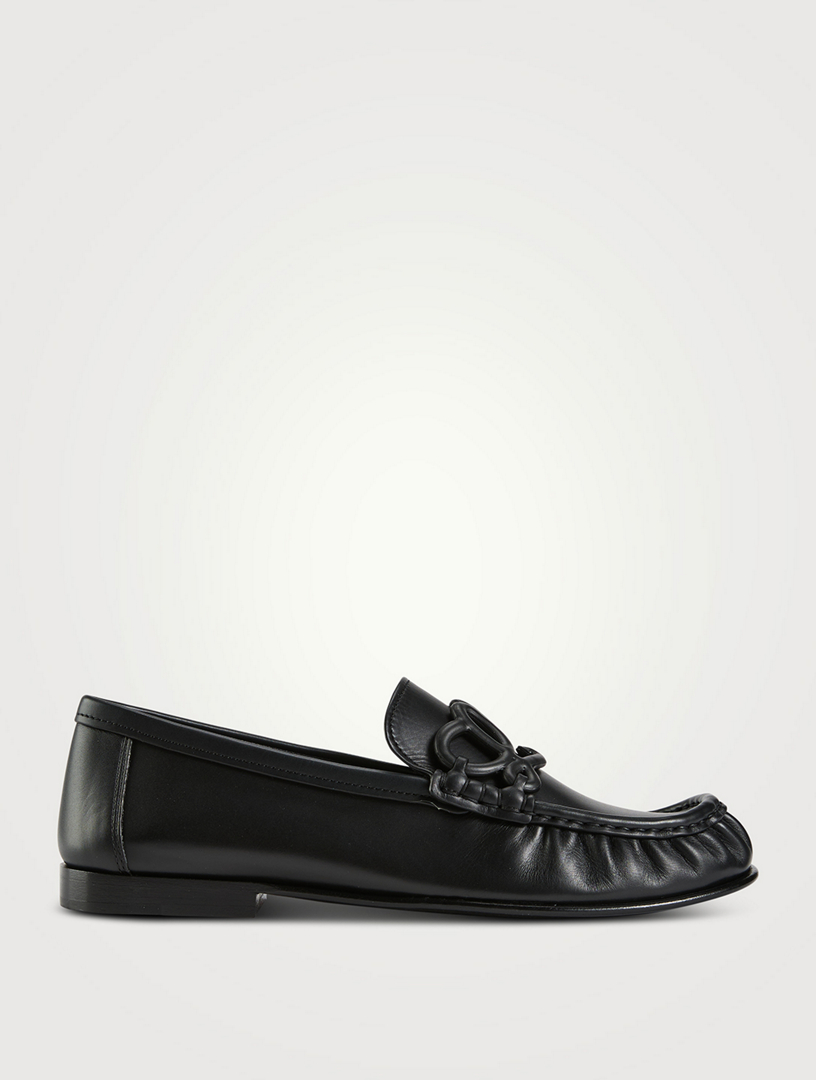Double Leather Loafers