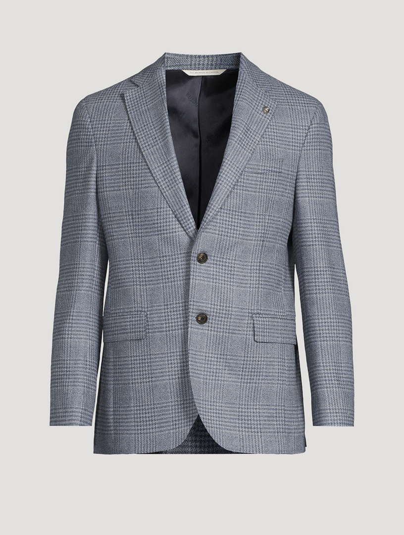 Wool Windowpane Sport Jacket