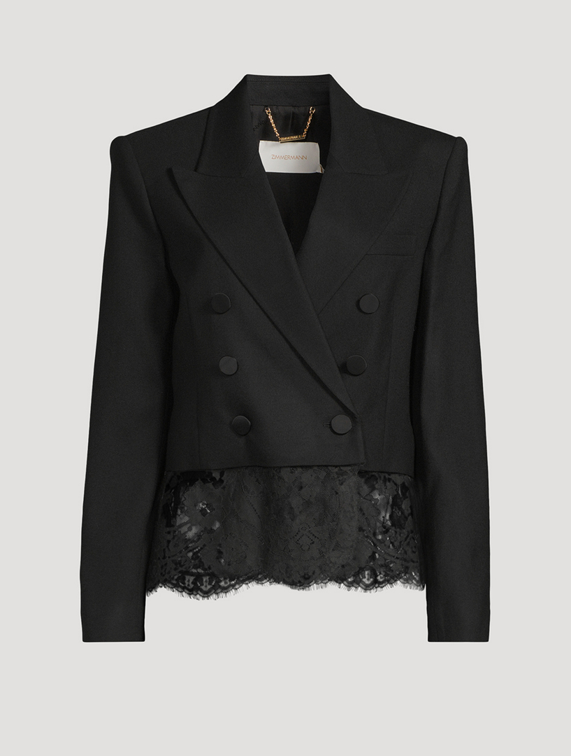 Blazer Valiant bordé de dentelle