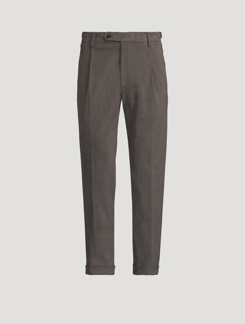 Retrolong Brushed Twill Cotton Pants