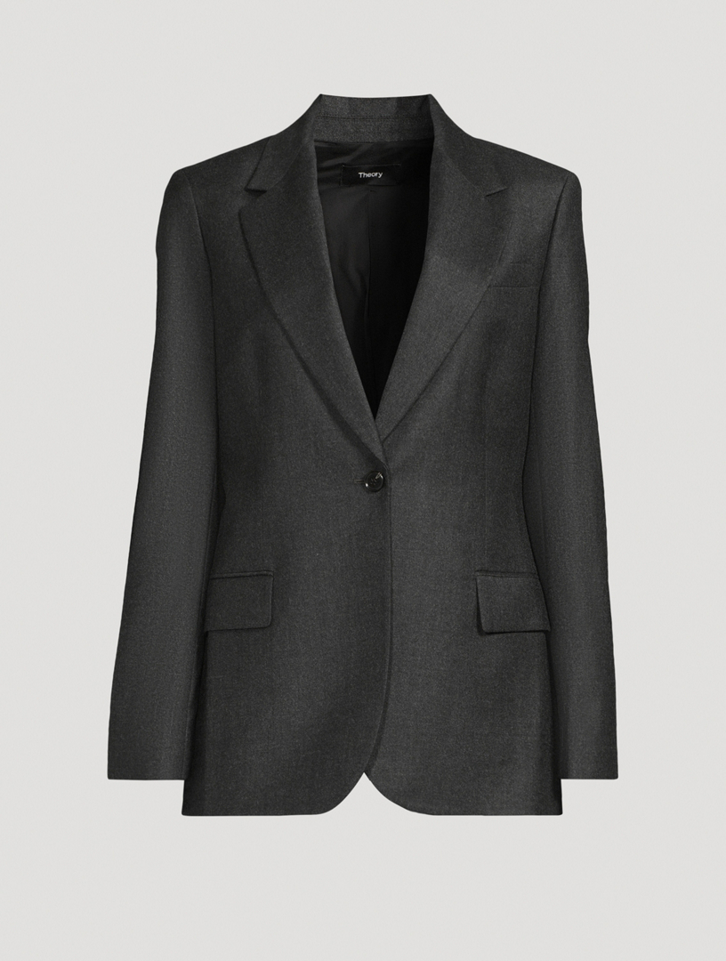 Lynnia Wool Flannel Blazer