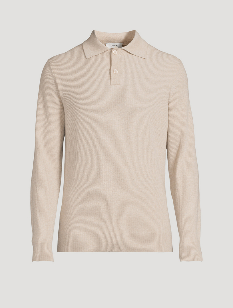 Wool And Cashmere Polo Sweater