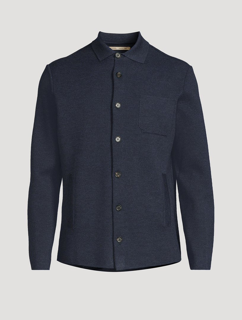 Wool Milano Stitch Overshirt