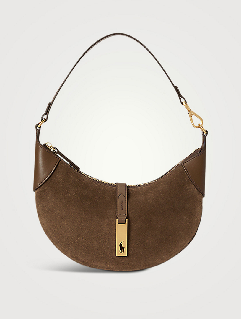 Mini Polo ID Suede Shoulder Bag