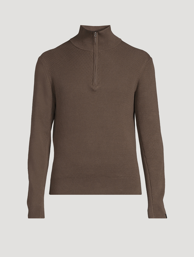 Danton Thermal-Stitch Quarter-Zip Sweater