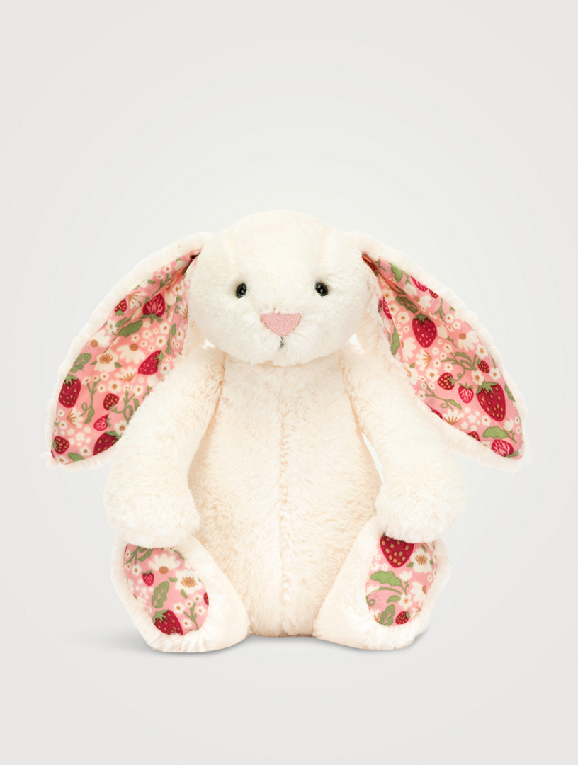 Petit lapin Blossom crème et baies en peluche