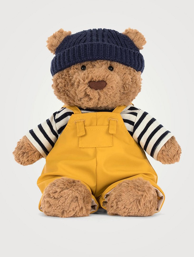 Pochette Bartholomew l’ourson avec tenue de pêcheur