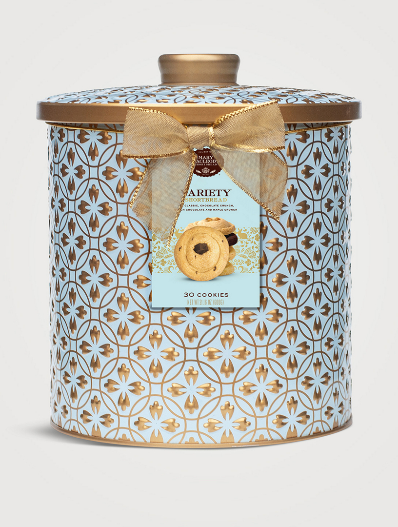 Boîte À Biscuits Embossée Contenant 30 Biscuits Sablés Assortis Tout Au Beurre