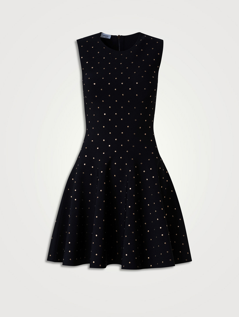 AKRIS PUNTO Studded Fit-And-Flare Dress