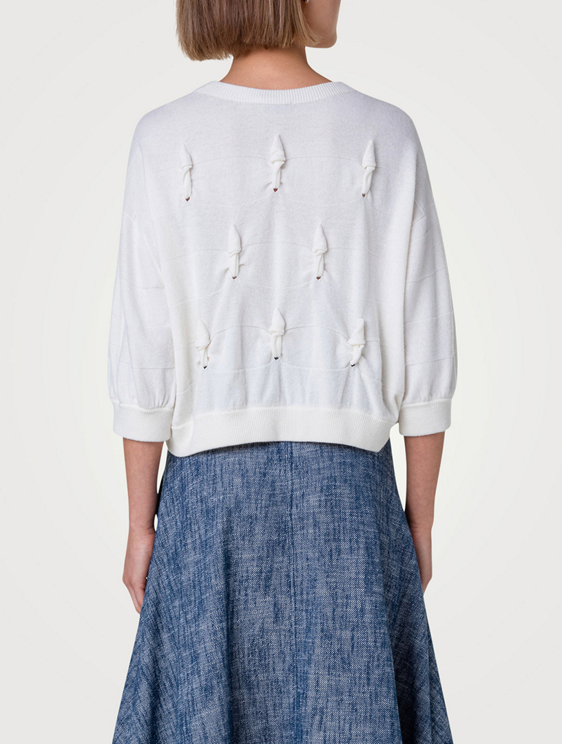 Knotted Cable Cashmere Sweater