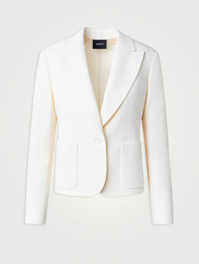 AKRIS Tyler Wool Double-Face Blazer