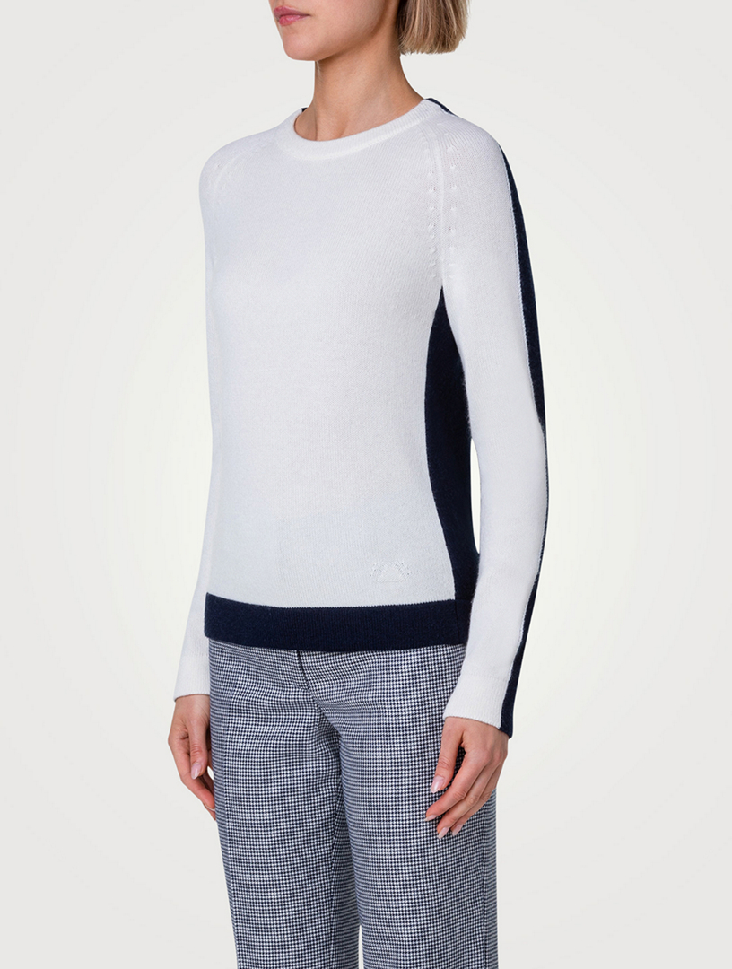 Two-Tone Cashmere Sweater