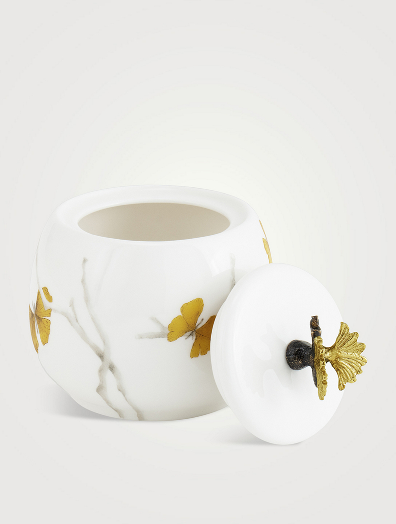 Butterfly Ginkgo Sugar Pot