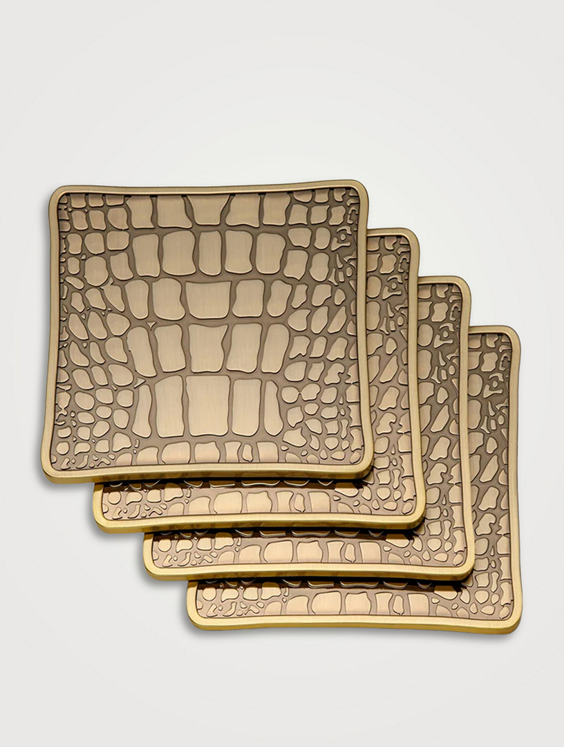 Set Of Four Crocodile Coasters