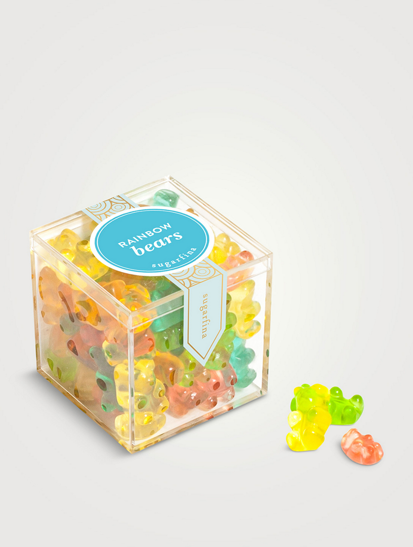 Boîte gourmande d’oursons gélifiés arc-en-ciel, petit format