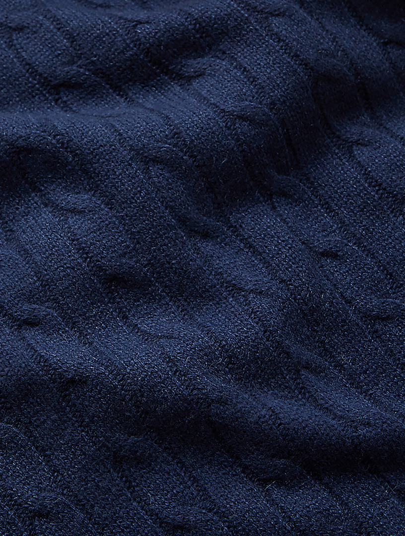 RALPH LAUREN HOME The Iconic Cable Cashmere Throw Blanket Holt