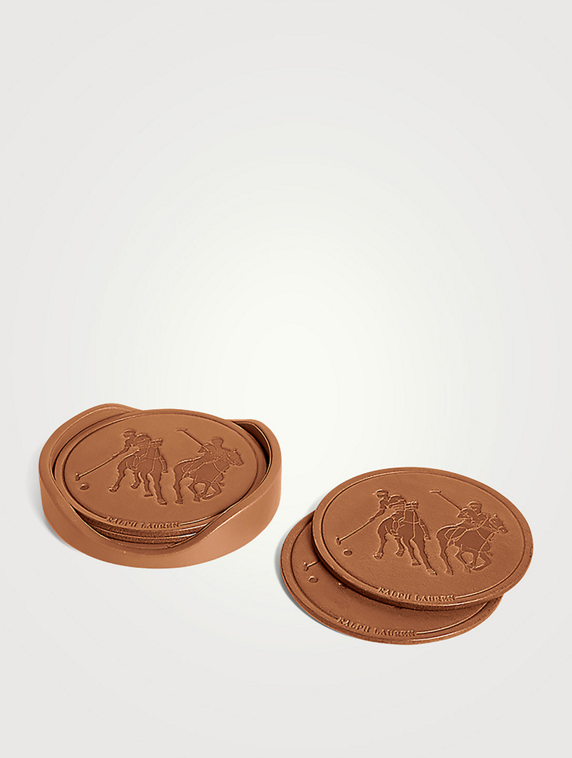 Garrett Leather Coaster Gift Set