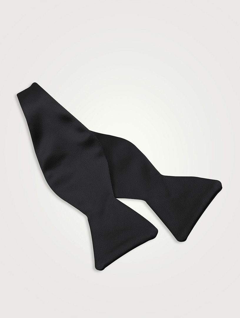Silk Satin Self-Tie Bowtie