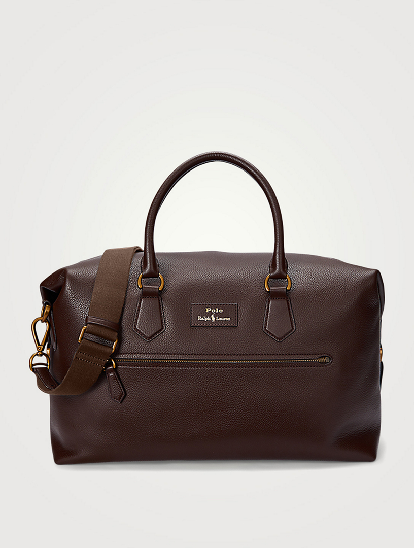Pebbled Leather Duffel Bag