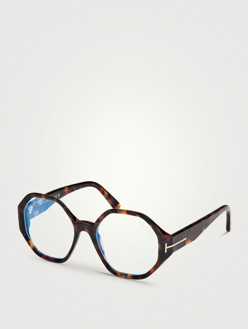 Hexagon Optical Glasses With Blue Block Lenses