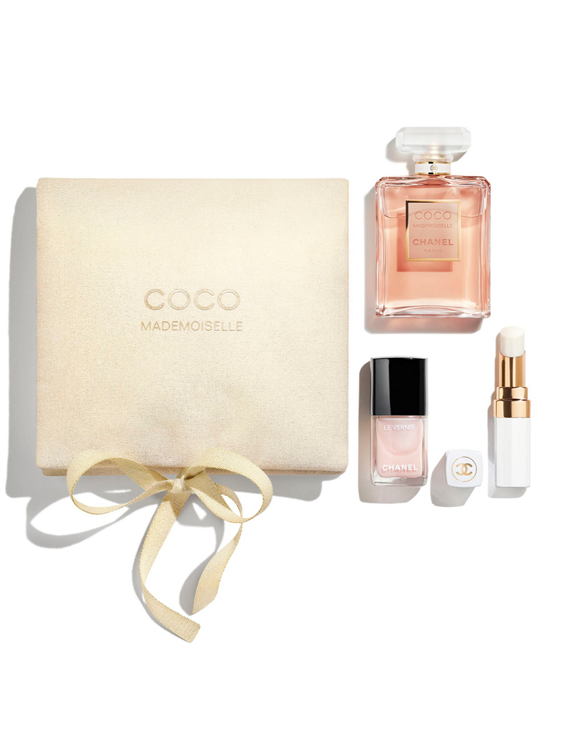 The Pouch For A Natural Look: Eau De Parfum, Rouge Coco Baume, Le Vernis