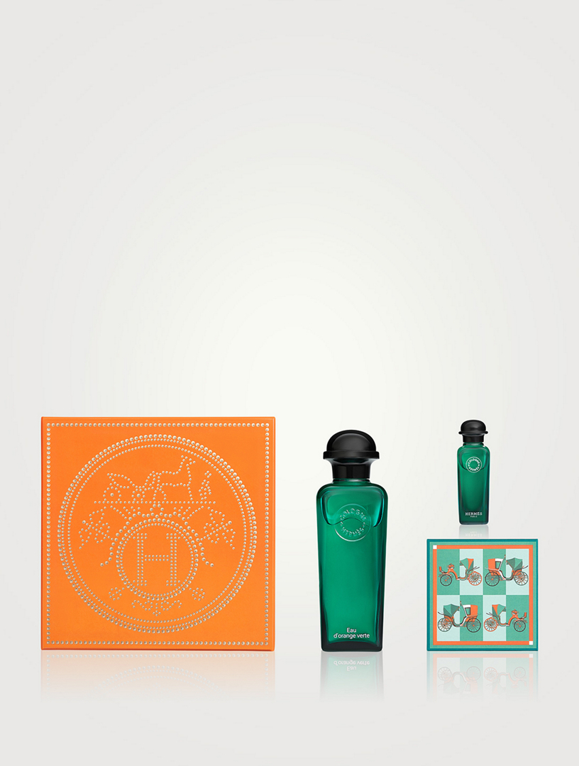 HERMES PARIS Eau d'orange verte Eau de cologne newest Gift Box Set New